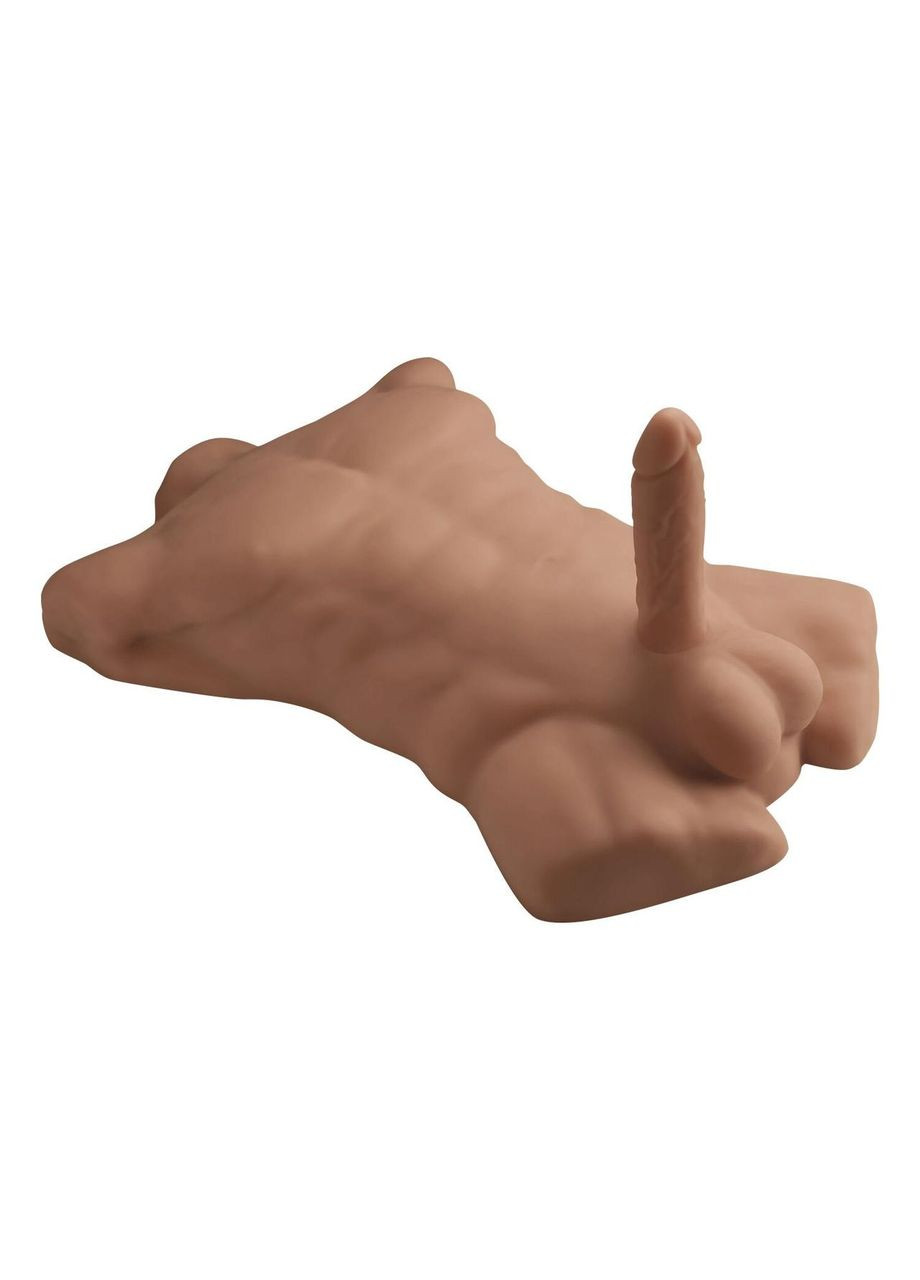 Торс з фалоімітатором на присосці SilexD Apollo L Male Torso Caramel No Brand (366879443)