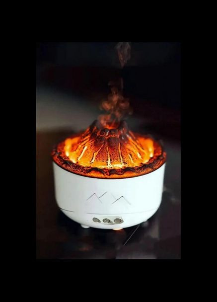 Зволожувач повітря Вулкан Humidifier 2 види підсвітки з ефектом полум'я та підсвічуванням холодом Good Idea (316151944)