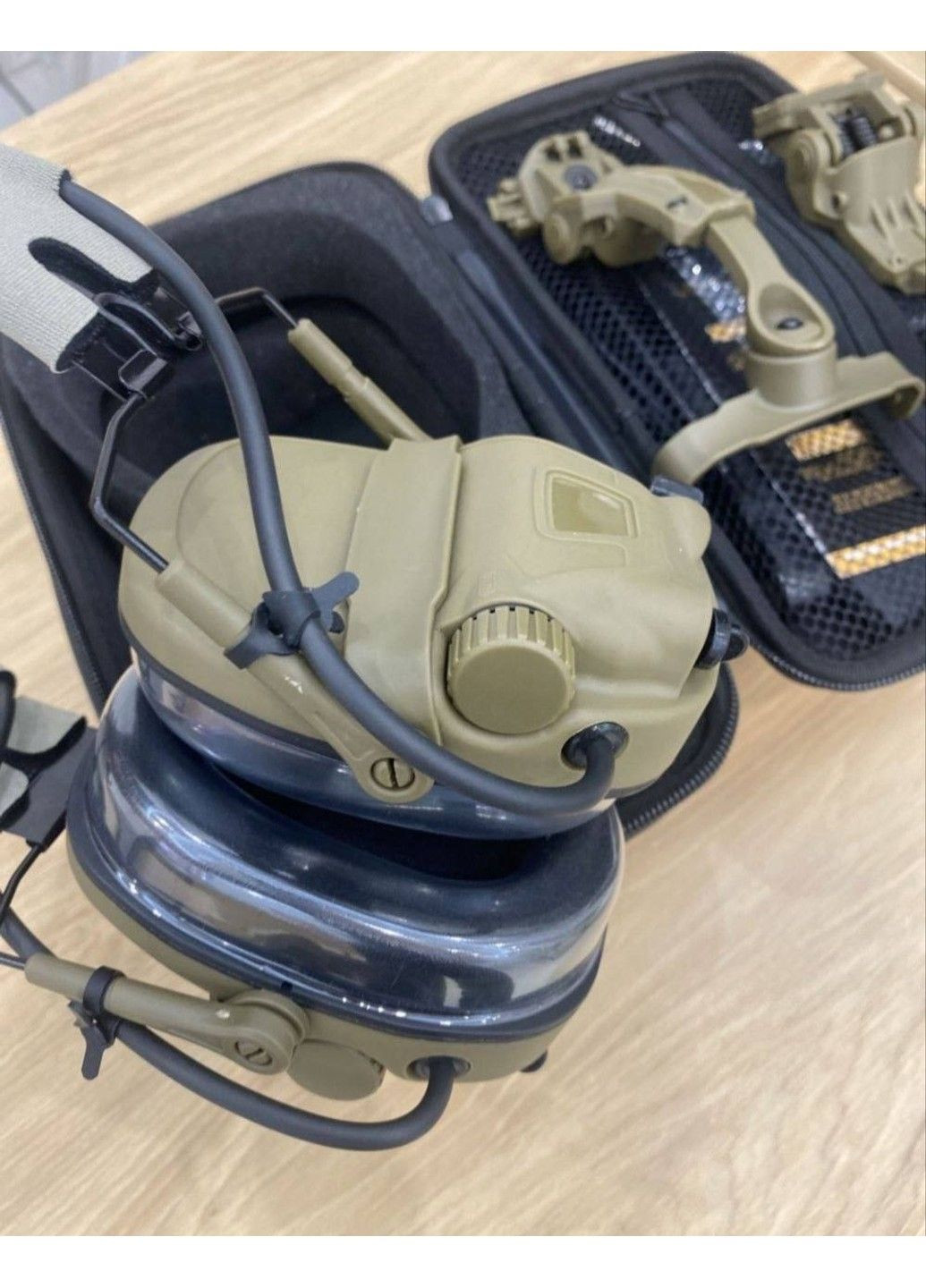 Тактичні активні навушники Wosport HD-17 Гарнітура з шумопоглинанням + Bluetooth Оливковий No Brand (332637019)