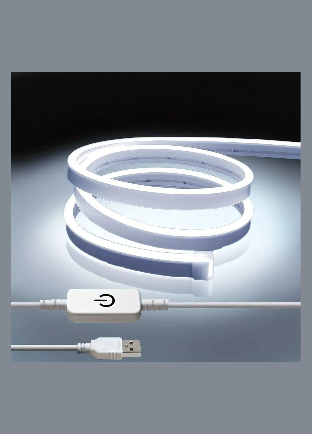 Стрічка світлодіодна водонепроникна гнучка 1 м 6000 К 5-6 Вт/м No Brand (302899915)