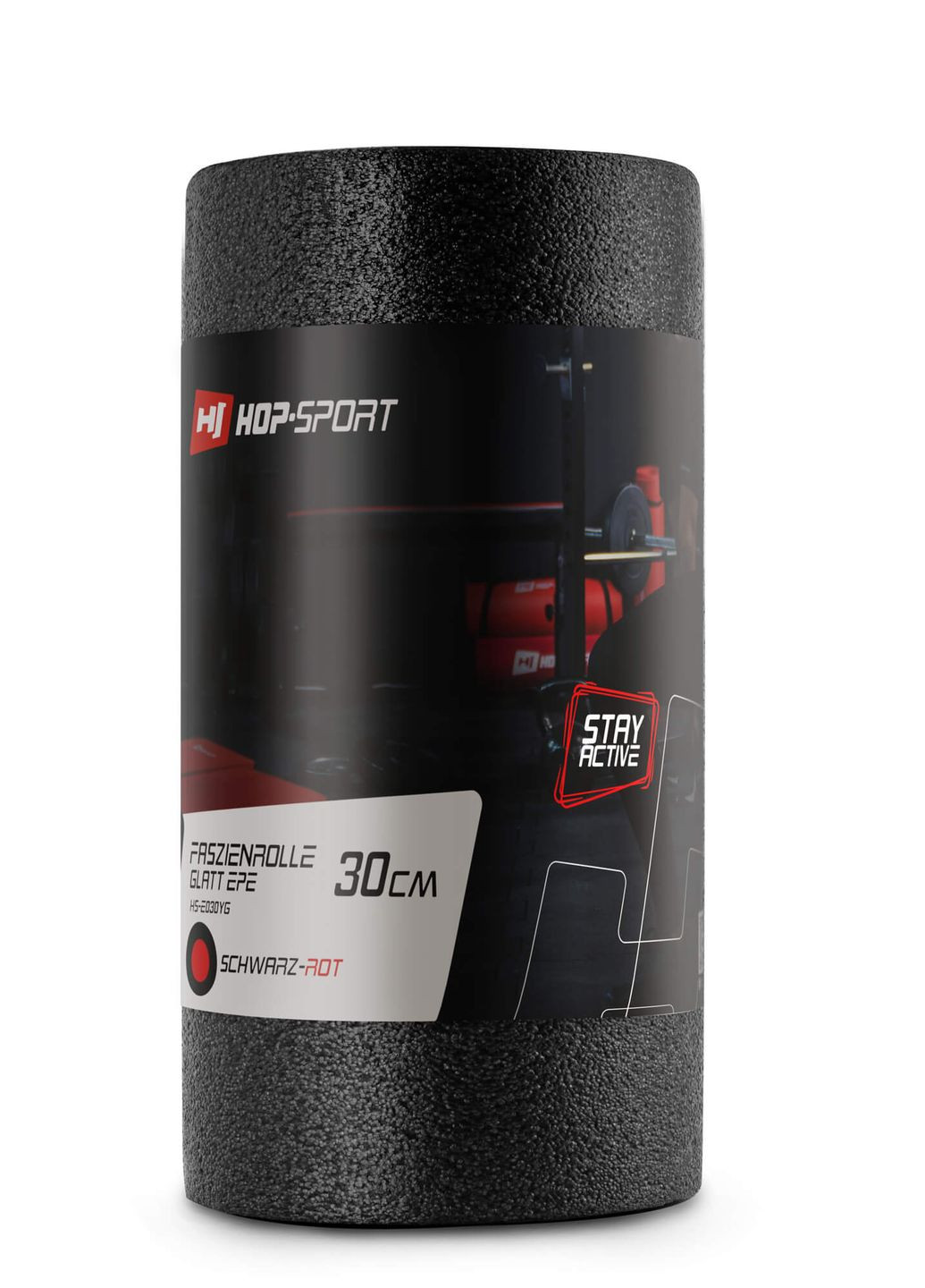 Массажный ролик (валик, роллер) EPE 30см HS-E030YG черный Hop-Sport (303127015)