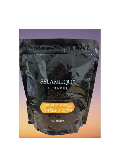 Турецкий кофе мелкомолотый с апельсином 500 г, кофе для турки средней обжарки, умеренно крепкий Selamlique (346532708)