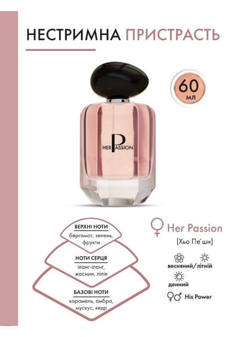 Жіноча парфумована вода Her Passion 60 мл Farmasi (292564249)