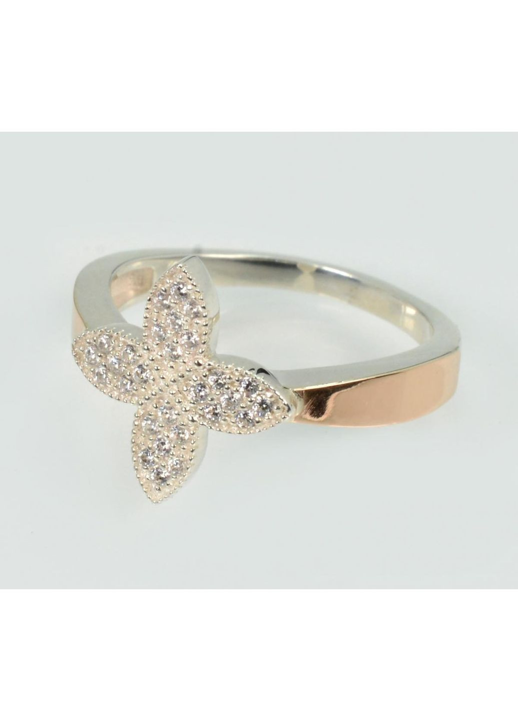 Серебряная кольца с золотыми вставками Silver Style (367112896)