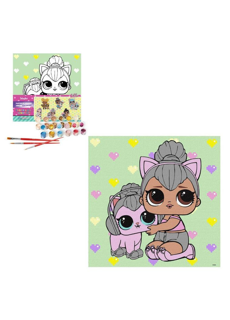Набір для розпису по номерах для дітей "L.O.L. Surprise! TroopSurprise Kitty Queen With Kitty Kitty" Ідейка (332944823)