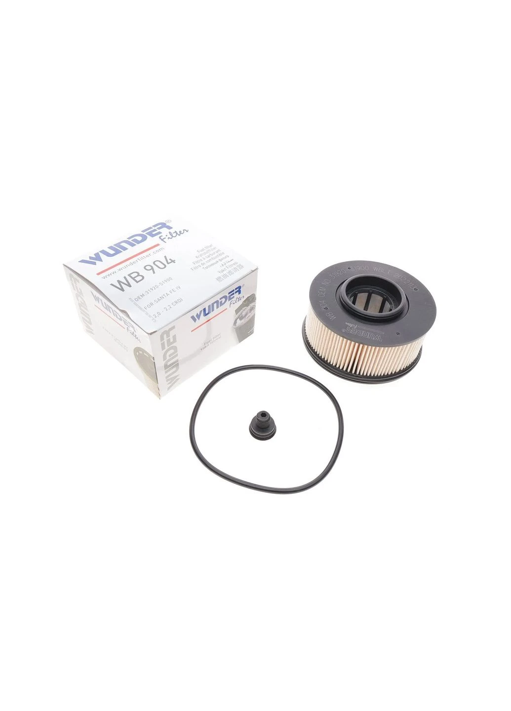 Фільтр паливний Hyundai Santa Fe 2.0/2.2 CRDi 18 WB 904 (opt-om) Wunder Filter (360741886)