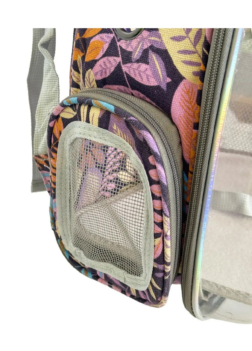 Рюкзак переноска водонепроникна для тварин котів собак з прозорою стінкою 42х31х28 см (477206-Prob) Бузковий Unbranded (295469376)