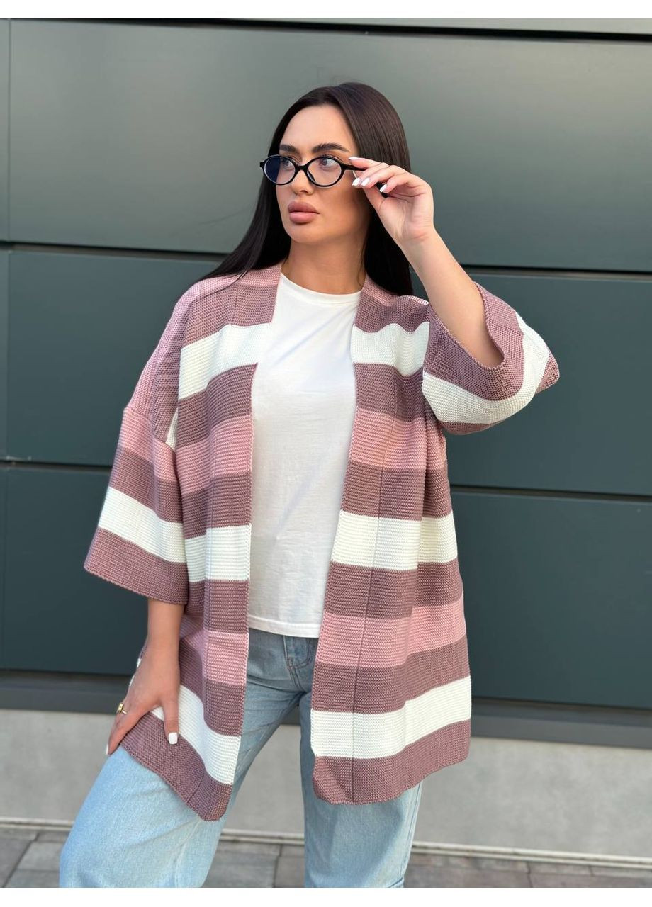 Пудровый демисезонный кардиган No Brand