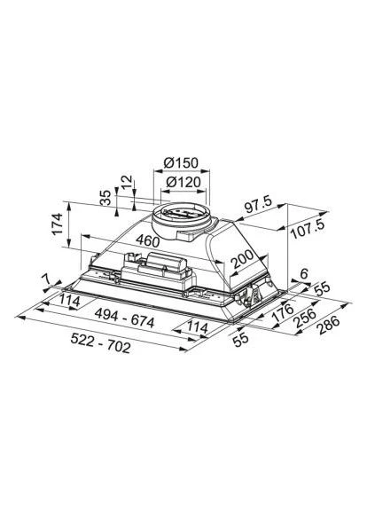 Витяжка кухонна (305.0599.509) FRANKE Inca Smart FBI 525 XS HCS (389995414)