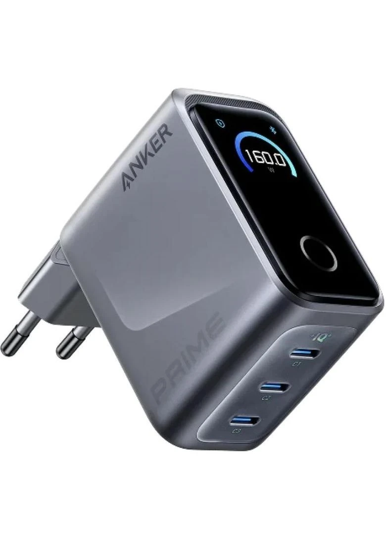 Зарядное устройство 3xUSB-C PD3.1 160W GaNPrime w Display silver (A2687341) Anker (391609871)
