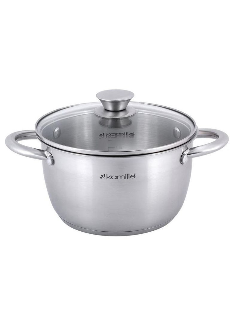 Кастрюля Gladys 2л из нержавеющей стали, с мерной шкалой Kamille (330019451)