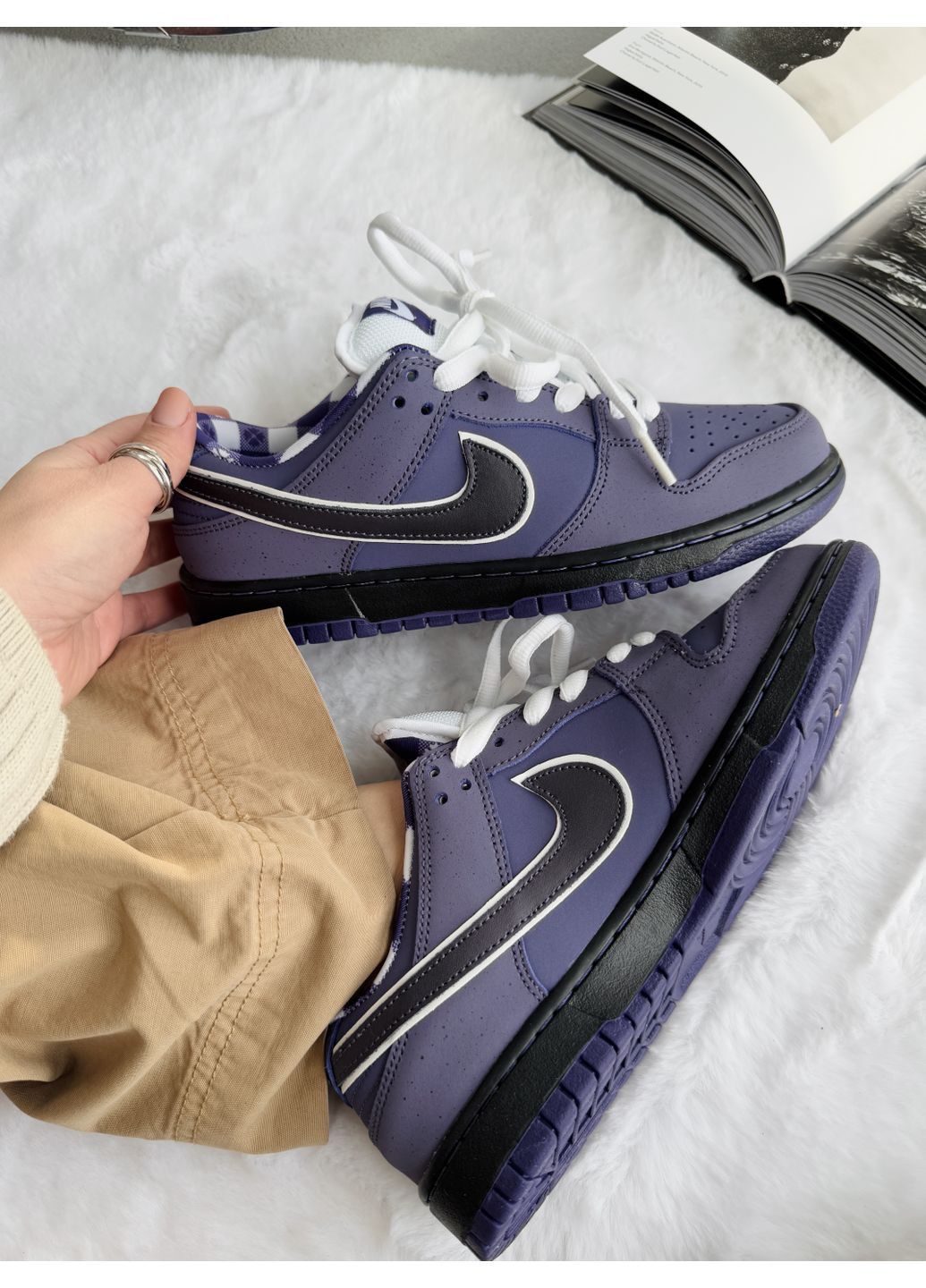КРОСІВКИ ЖІНОЧІ NIKE SB DUNK PURPLE НАЙК СБ ДАНК No Brand комбіновані демісезони (367176332)
