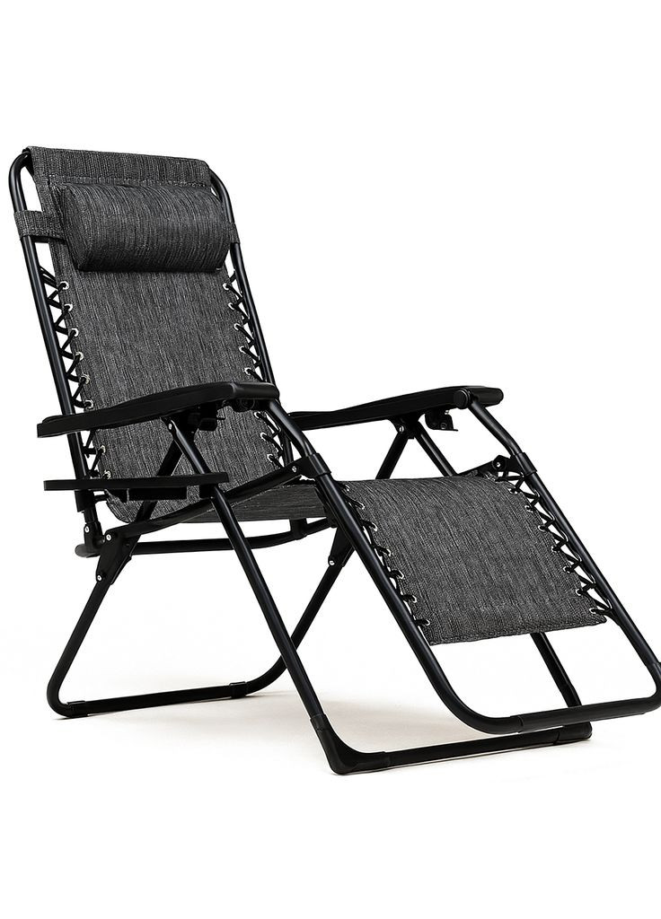 Крісло шезлонг для релаксу Zero Gravity Grey (LB-ZGC-F1-GRY) LEOBRO (346531701)