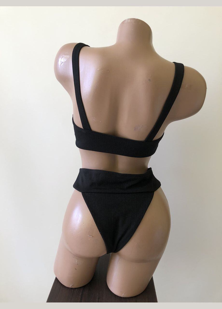 Черный демисезонный женский раздельный купальник (арт.6038) No Brand