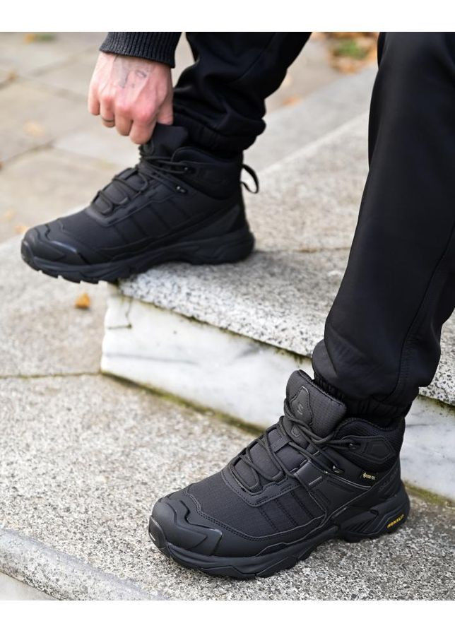 Чорні Зимовий зимові термо черевики black Salomon
