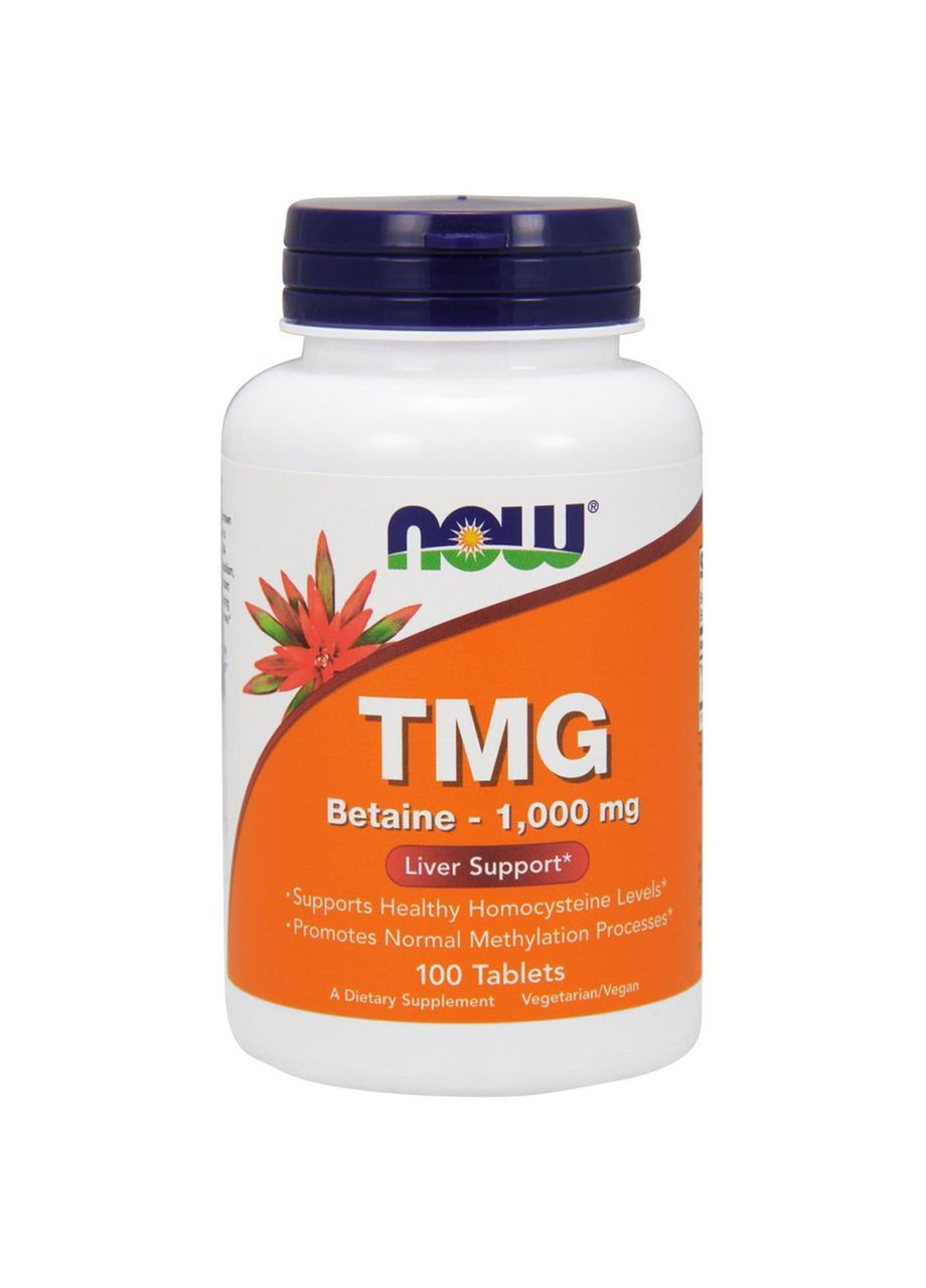 Триметилглицин (ТМГ), ГММ, 1000 мг, 100 таблеток Now Foods (366734457)