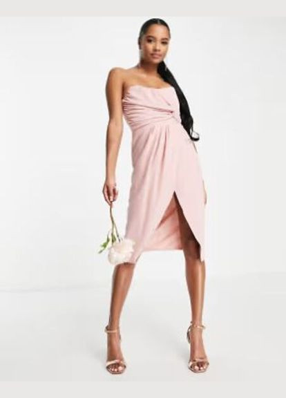 Пудровое праздничный платье с открытой спиной Tfnc однотонное