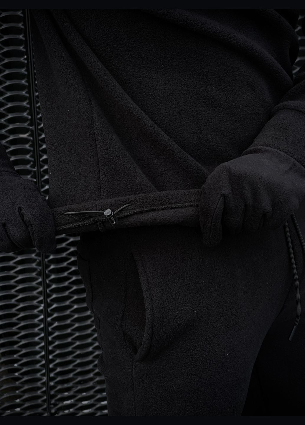 Чорний демісезонний костюм чоловічий "fleece" чорний Intruder