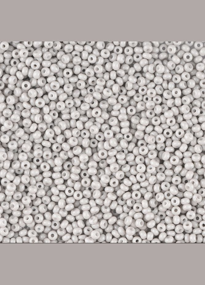 Бисер чешский Preciosa 03141, непрозрачный меловой, серо-бежевый (10 г) No Brand (340484898)