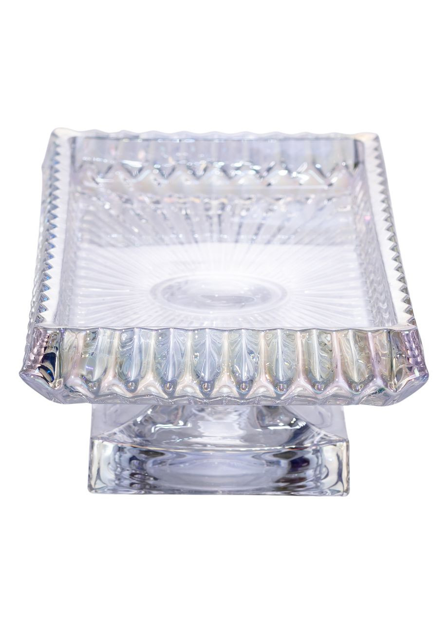 Фруктовница стеклянная на ножке 28х15х10 (см) прямоугольная ваза конфетница для фруктов HP-19-151L Yiwu (370800832)