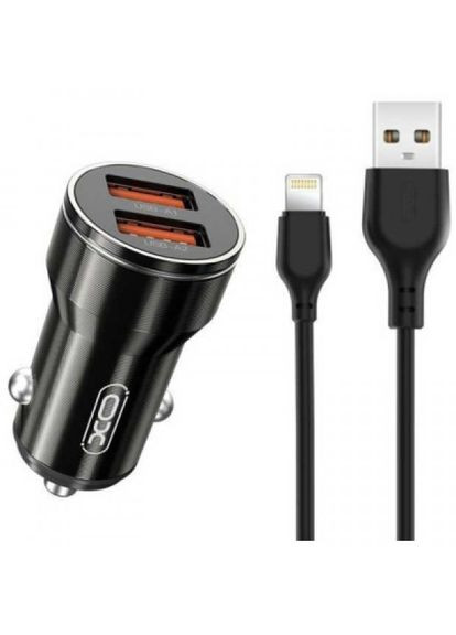 Зарядний пристрій XO cc48 smart metal 2usb + cable lightning (268143083)