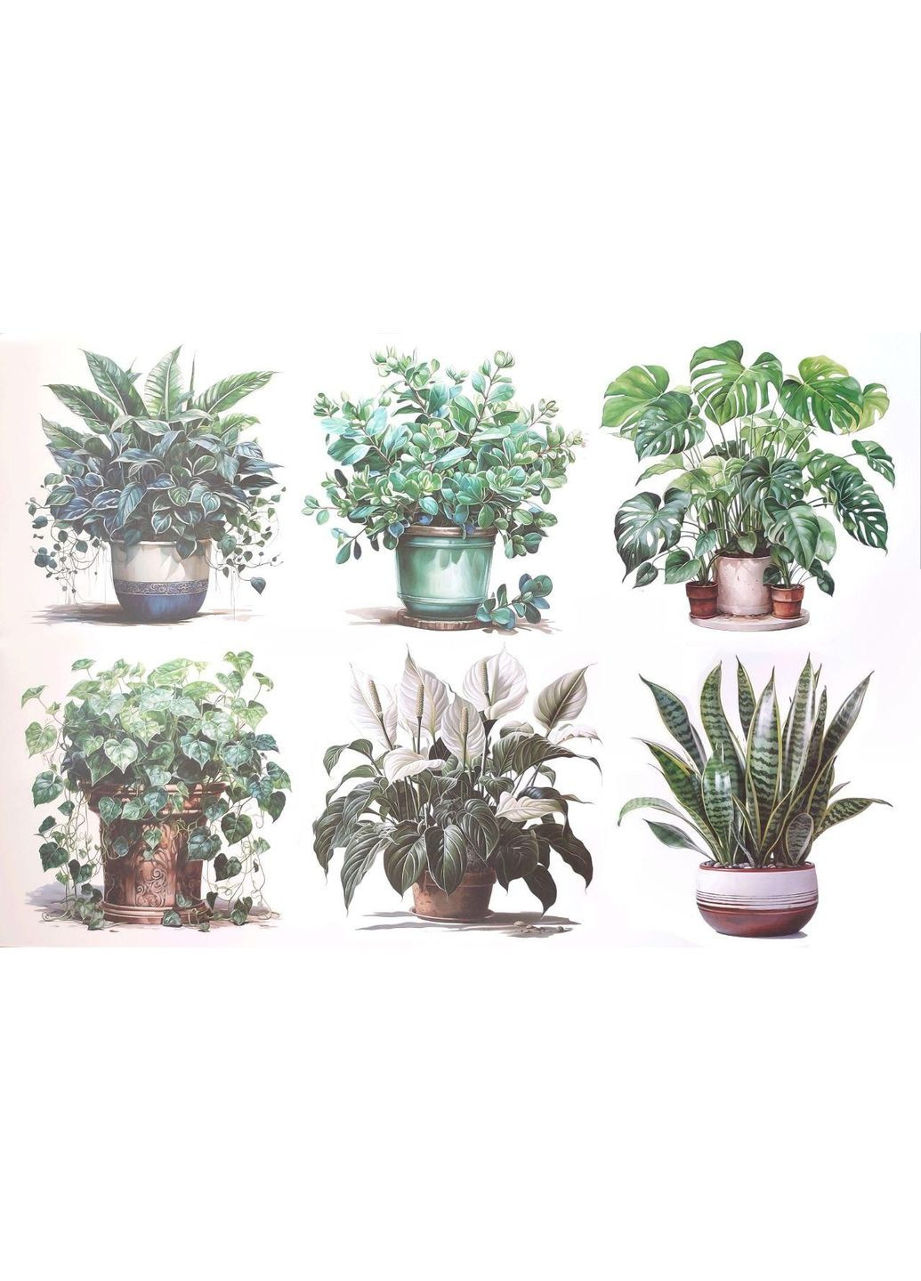 Вінілові наклейки Вазони (лист 60 х 90 см) Б179-23 LX-AB No Brand (361893973)