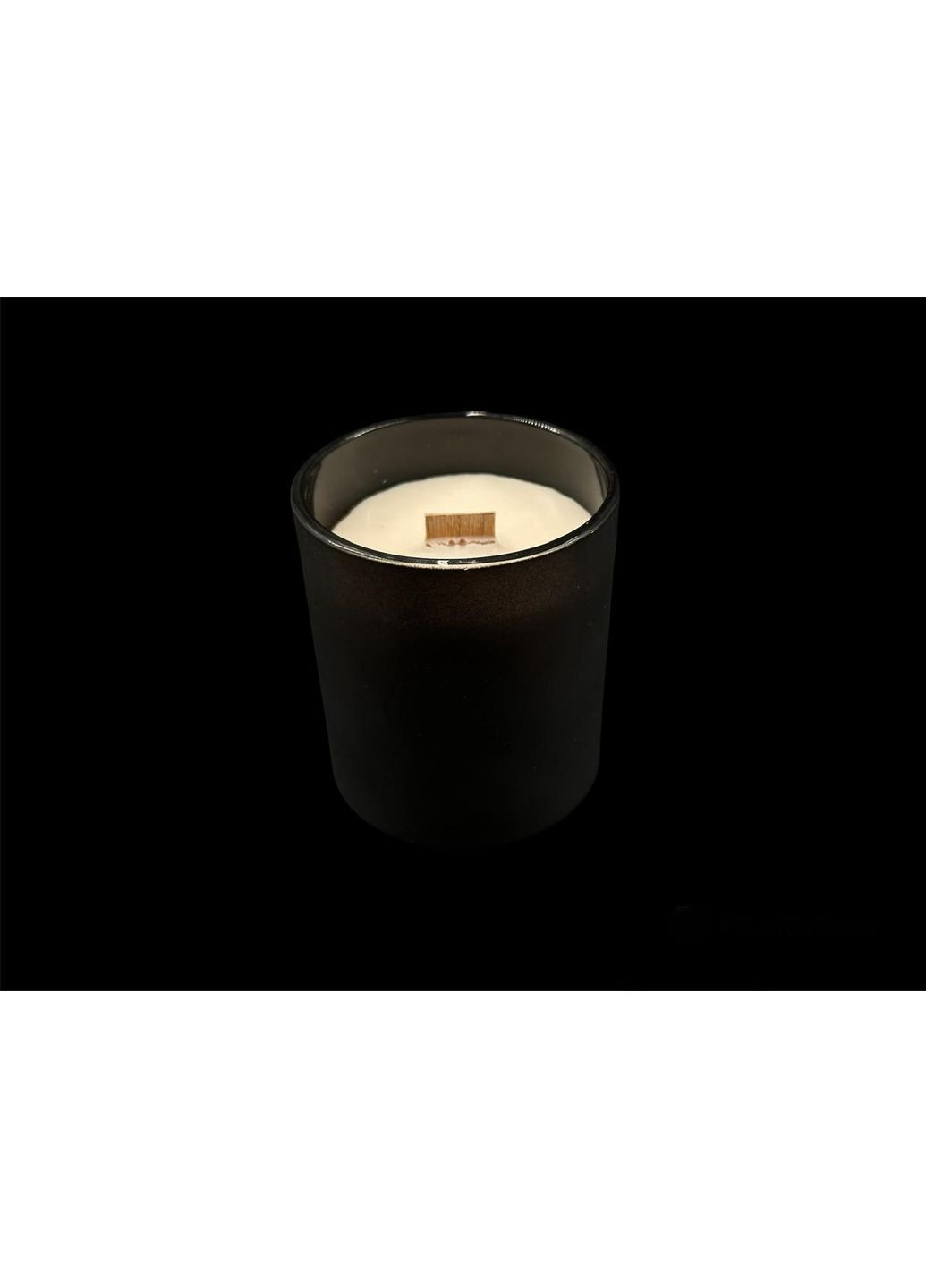 Аромасвічка з дерев'яним ґнітом. Льодовий ванільний ліс. HM furnitura (365248628)