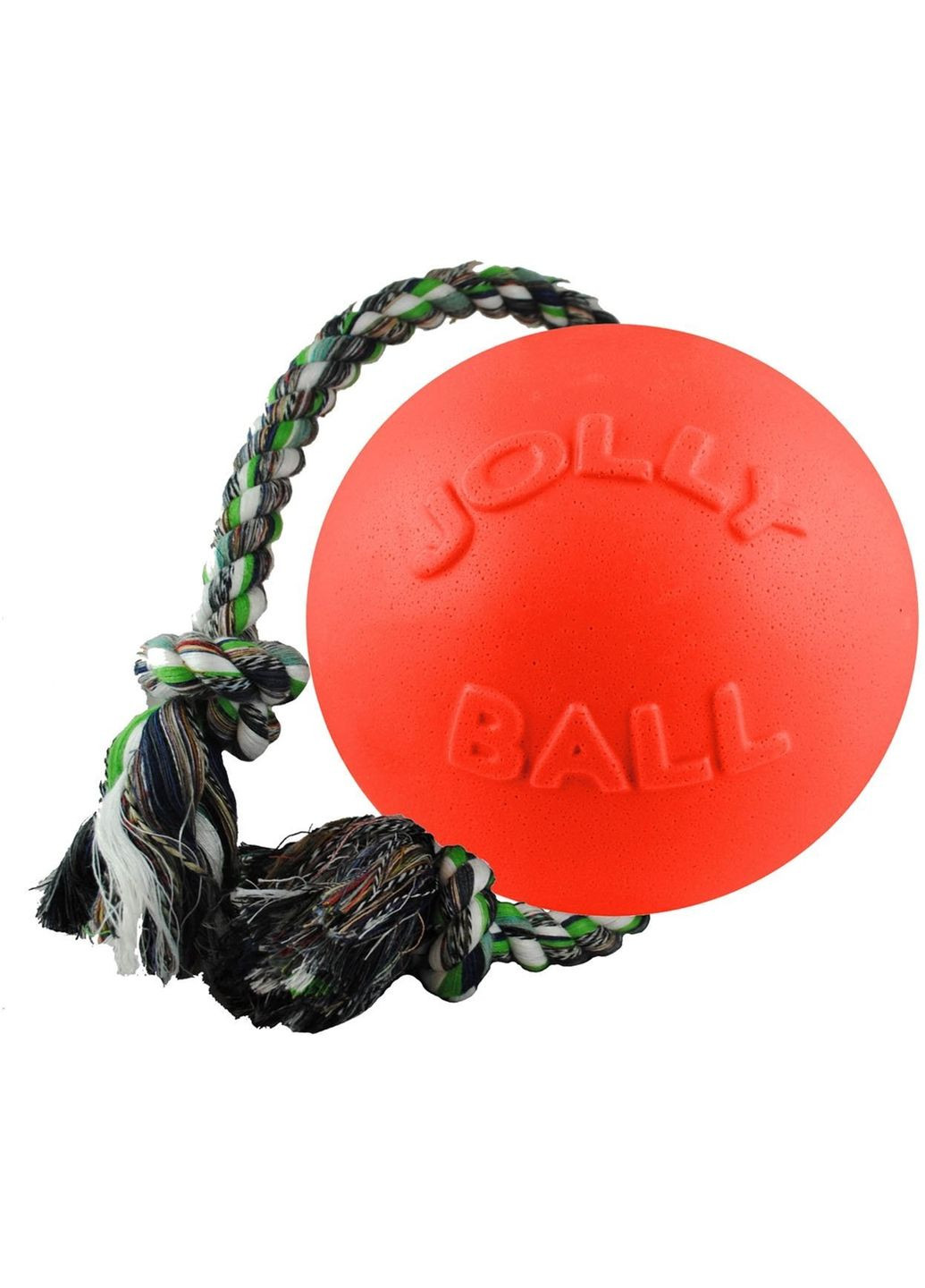 Игрушки для собак мяч с канатом Ромпейн-Ролл 22х45х22 см Оранжевая (608OR) Jolly Pets (279568771)