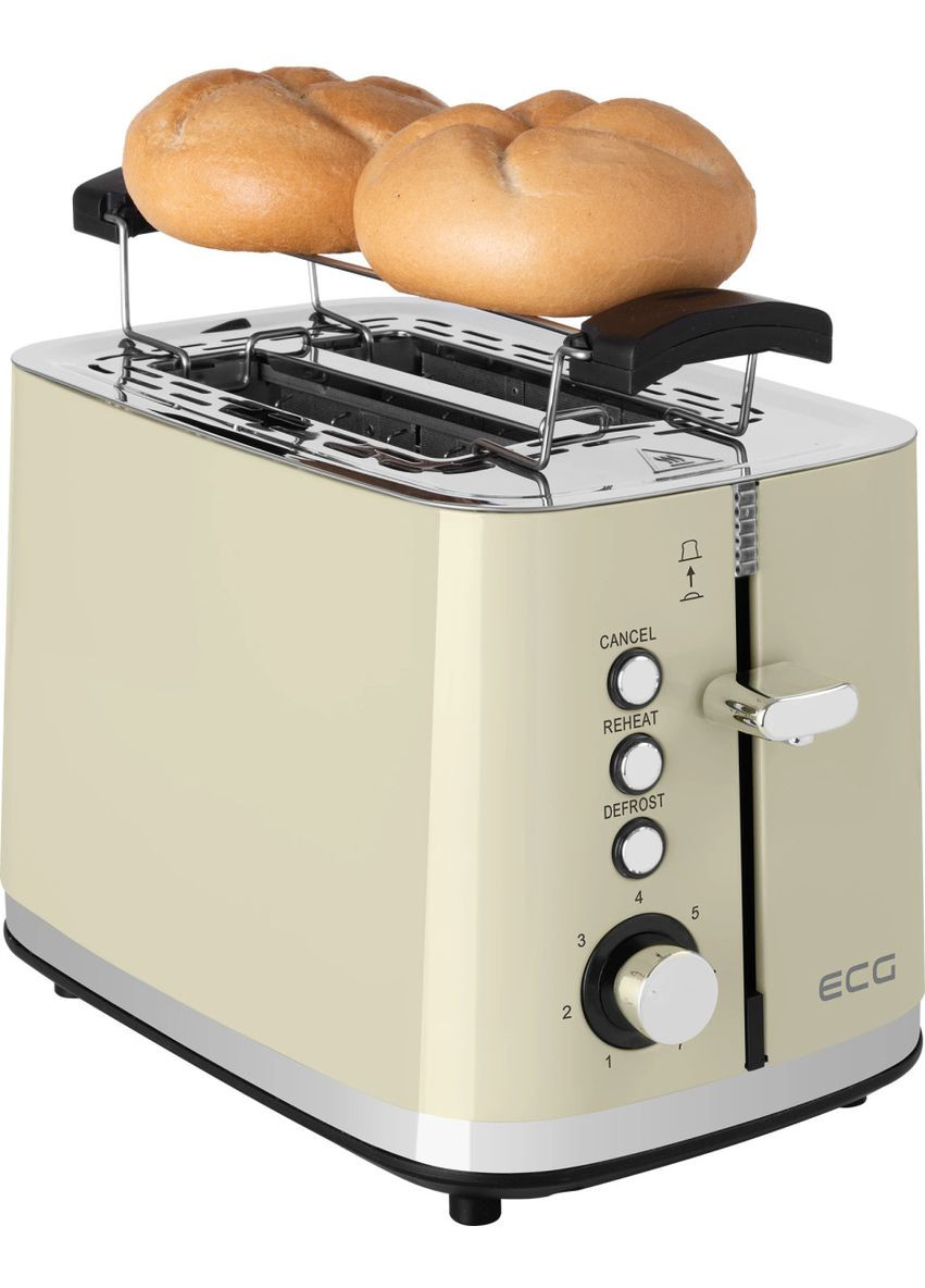 Тостер ST 2766 Vintage Vanilla 925 Вт бежевый ECG (364102759)