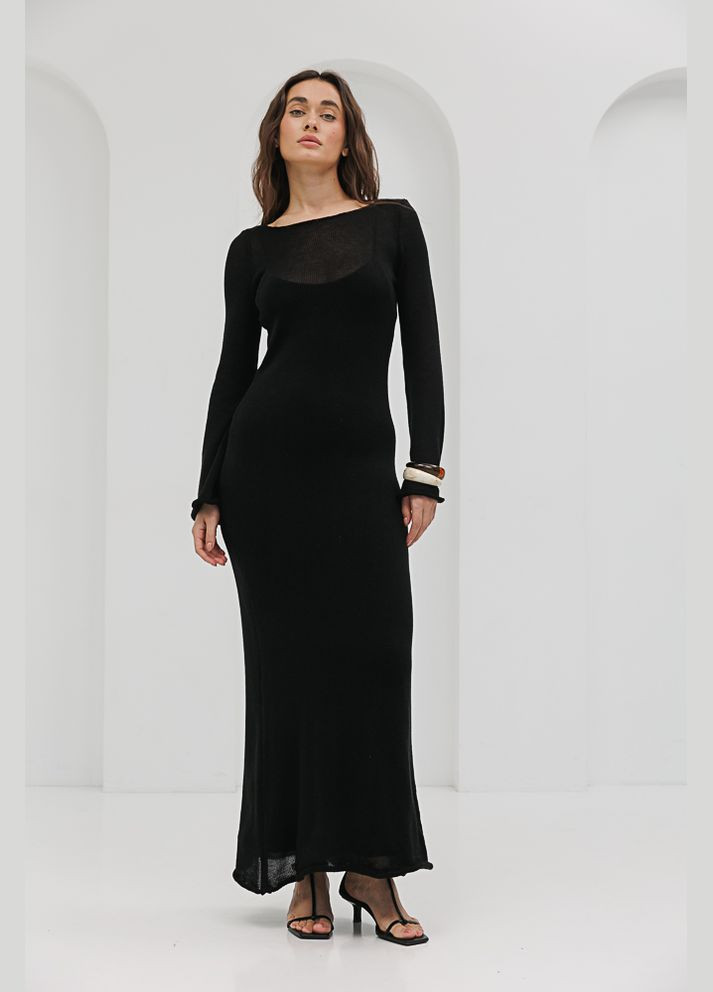 Черное комплект из двух длинных платьев Arjen