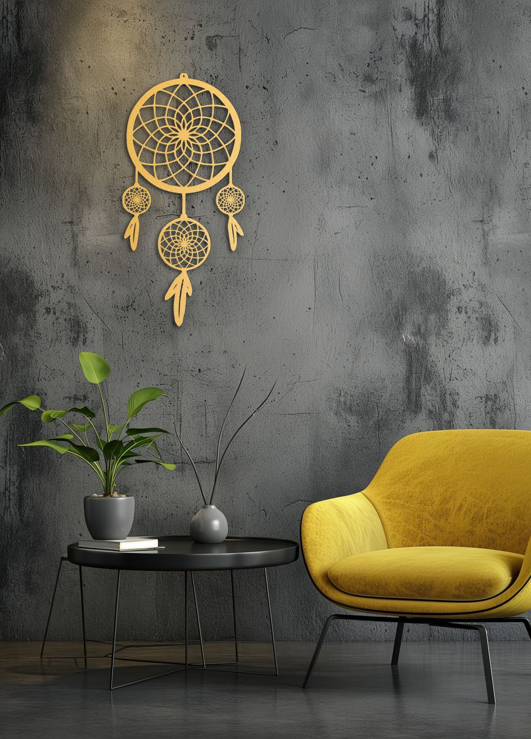 Картина лофт, настенный декор для дома "Оберег снов", декоративное панно 95х45 см Woodyard (292112030)
