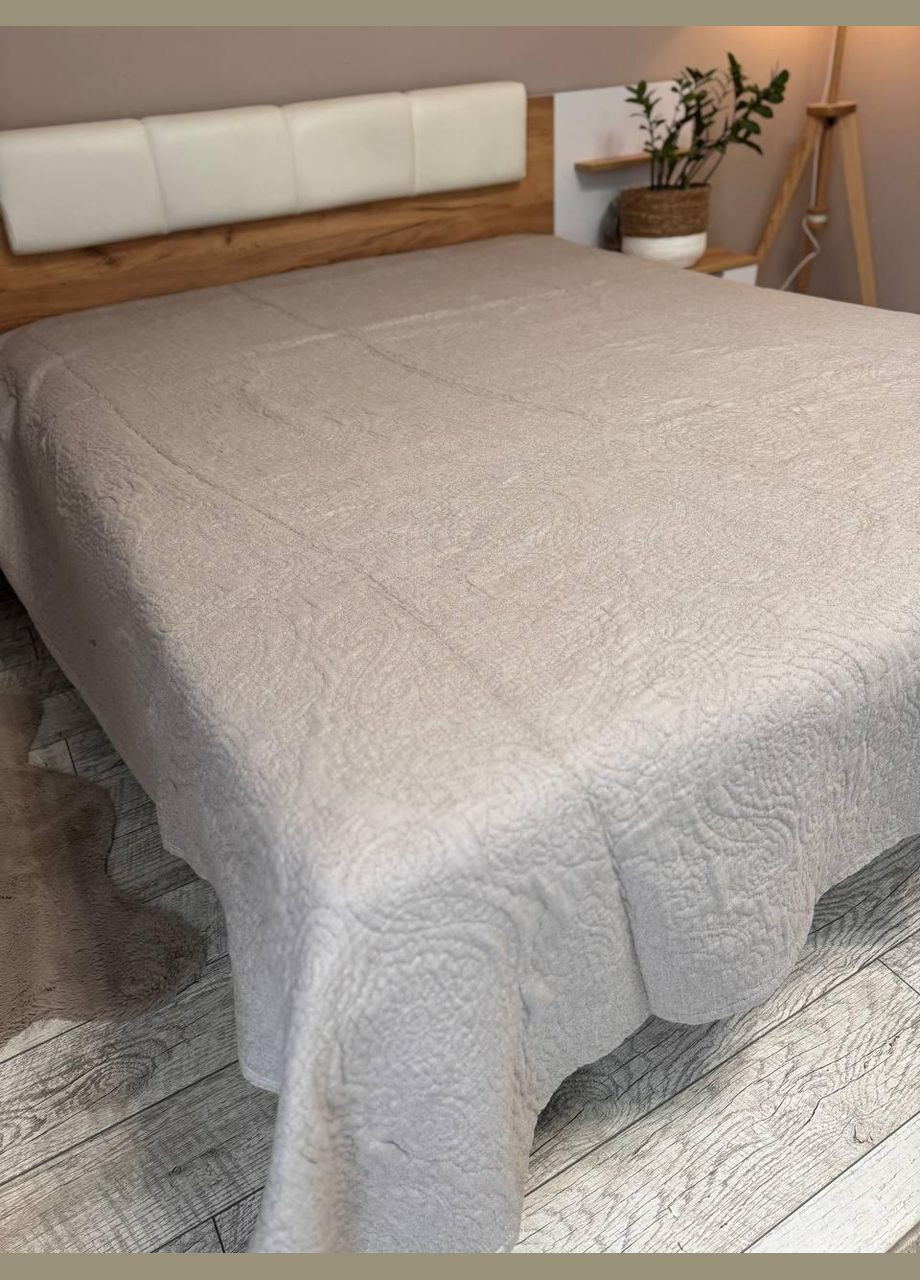 Турецький плед мусліновий 200х230 Світлий беж (П4К-M-muslin04-04) No Brand (308754681)