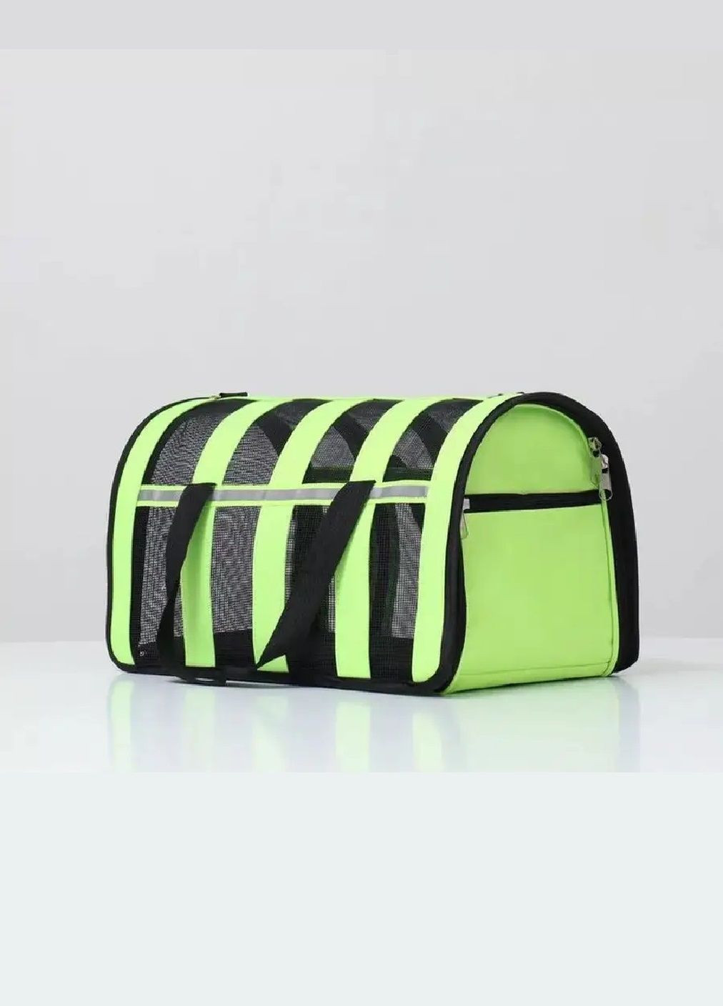 Сумка переноска для транспортування тварин котів собак з вентиляцією ручками ременем розмір М 42x26x22 см (477300-Prob) Зелена Unbranded (296716157)