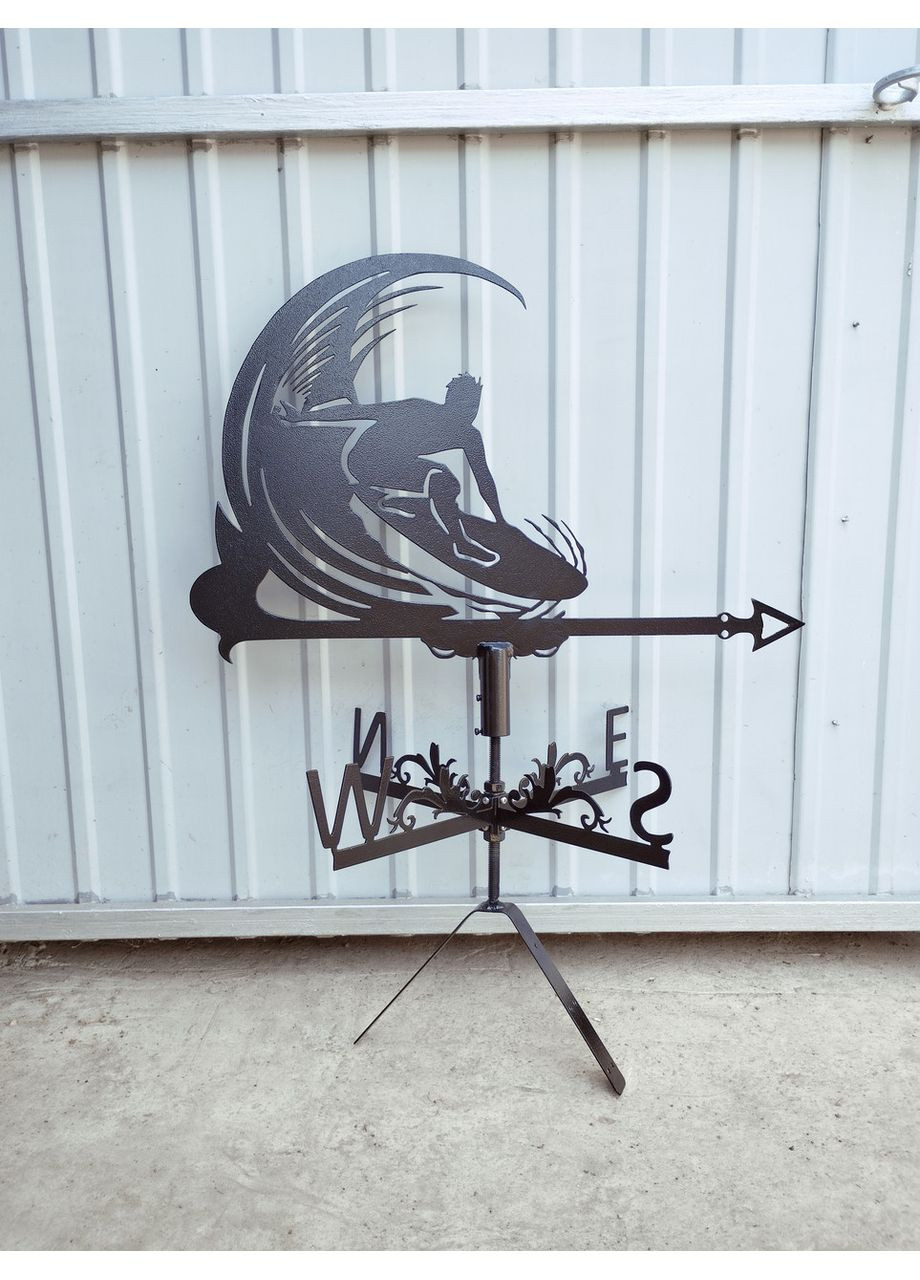 Флюгер на будинок Серфінгіст, флюгер на дах з металу 2 мм. No Brand (368896612)