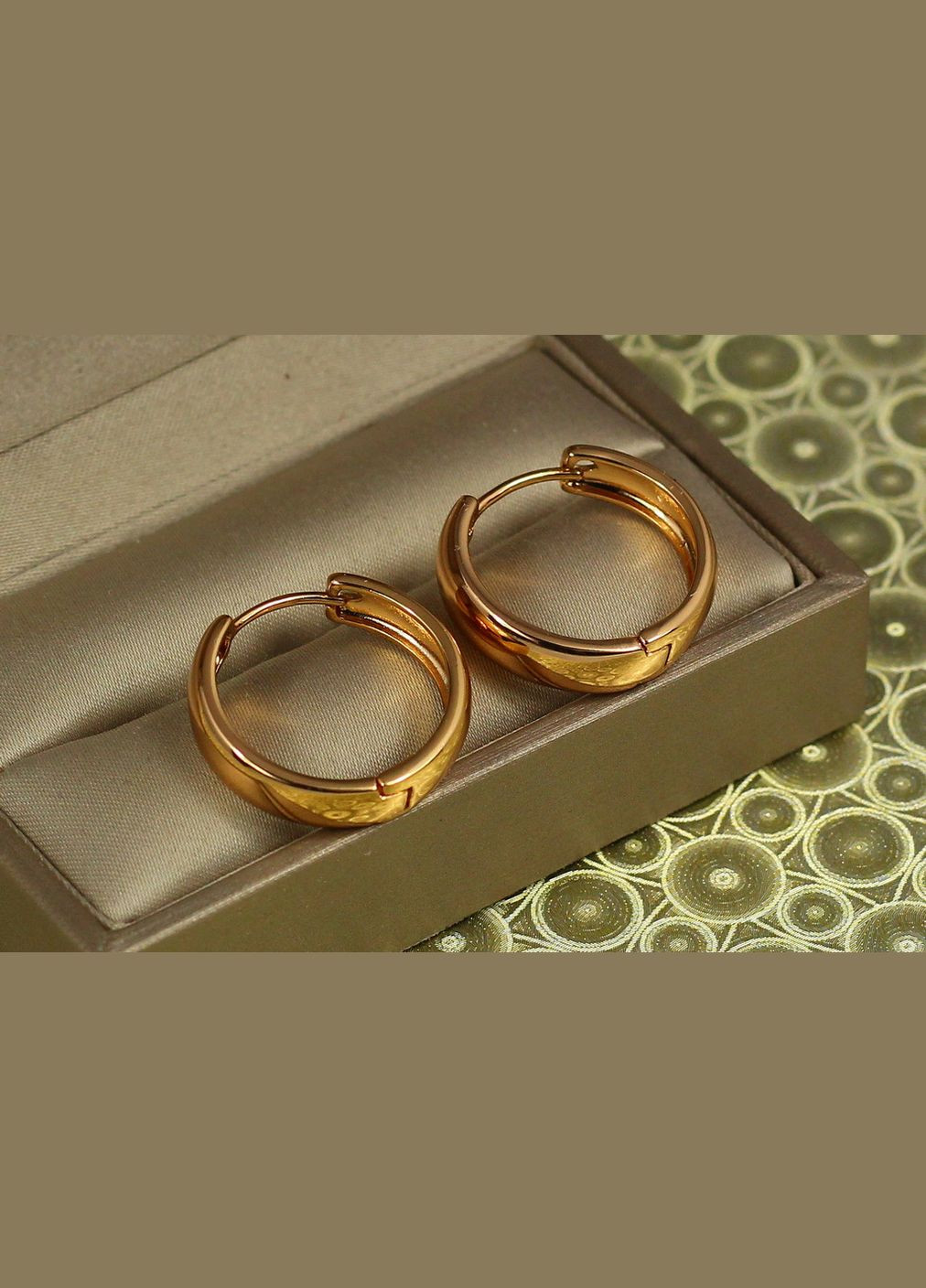 Серьги колечки массивные 2,2 см золотистые. Xuping Jewelry (316433891)