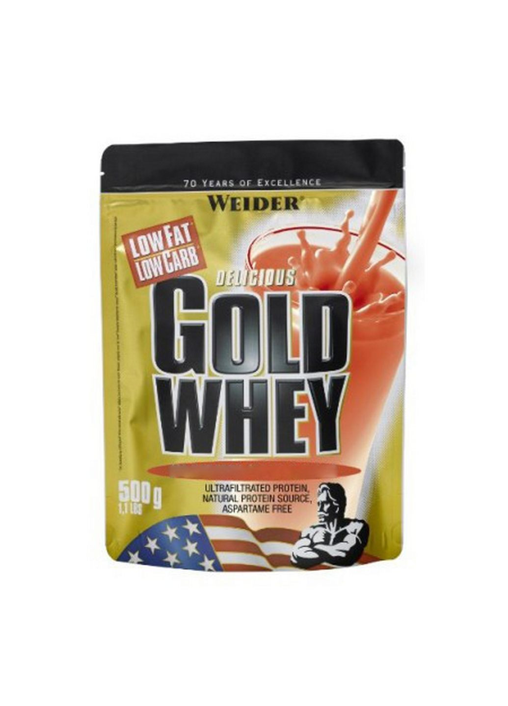 Протеїн Gold Whey, 500 грам Молочний шоколад Weider (293482577)