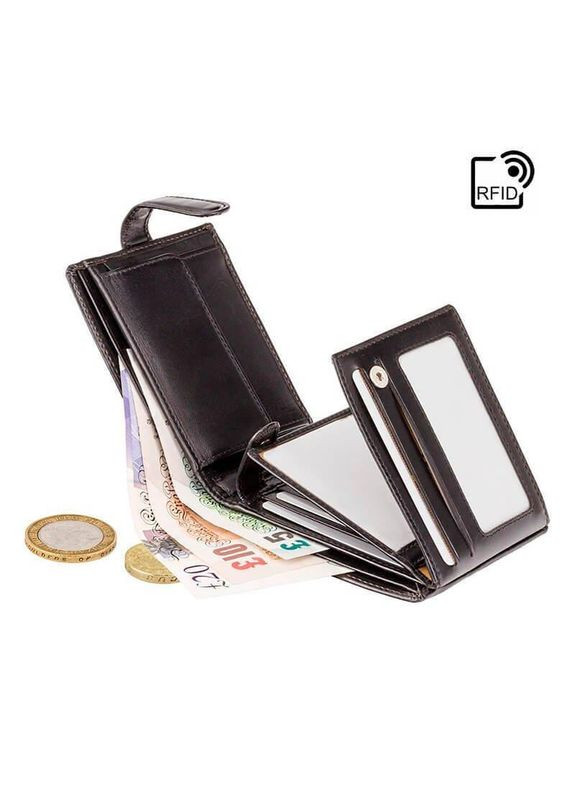 Портмоне мужское кожаное Rome Italian Black (MZ5 IT BLK) Visconti (332186465)