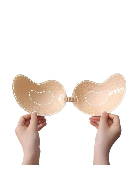 Бежевий бюстгальтер fly bra invisible невидимка бежевий з підтримкою та відкритою спиною форма манго розмір 75с бежевий No Brand без кісточок спандекс, силікон