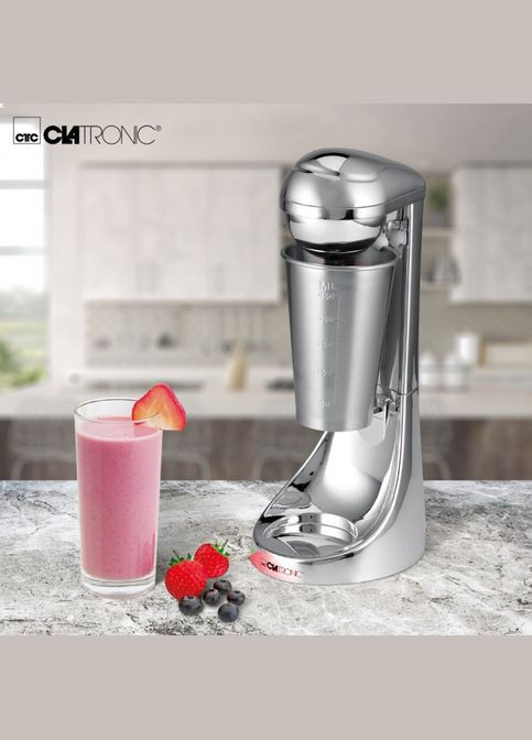 Барний міксер, спінювач 2в1 ВМ 3472 (65 Вт, 650 мл, нержавіюча сталь, 2 швидкості) Clatronic (304612272)