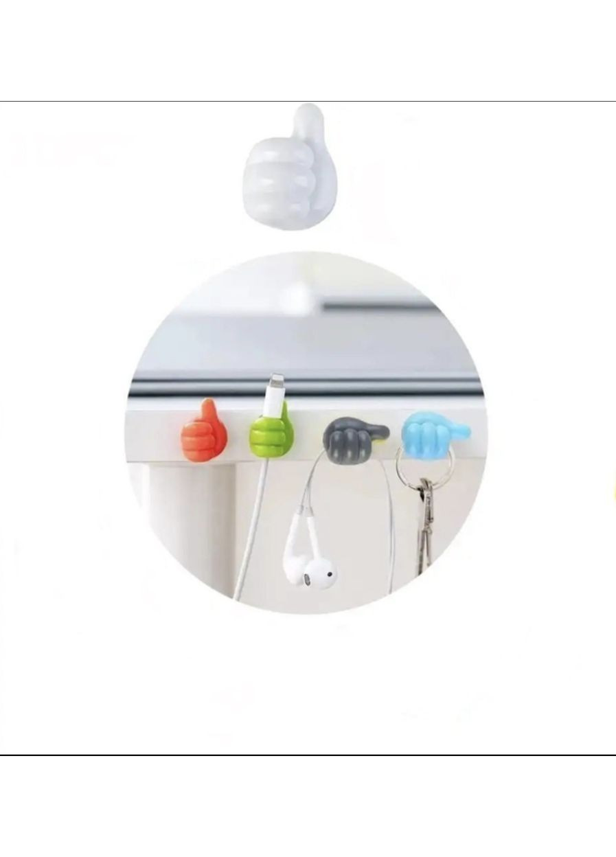 Органайзер-фиксатор клипса держатель для кабеля 1 шт Белый Memo (355889242)