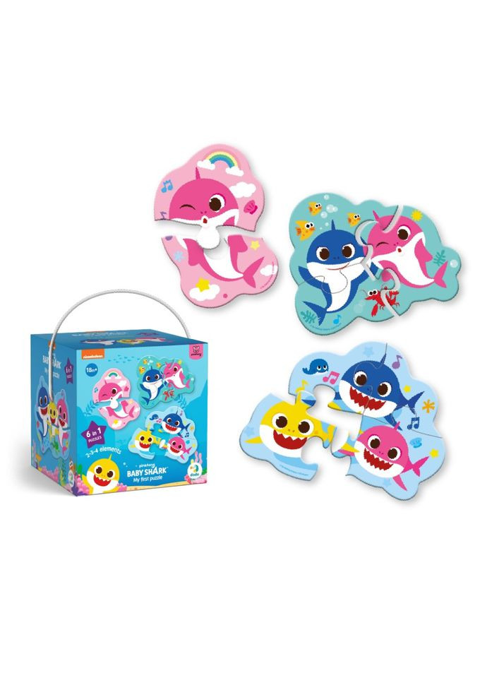 Дитячий пазл "Baby Shark" 200587 від 2 років, 18 елементів DoDo Toys (369971068)