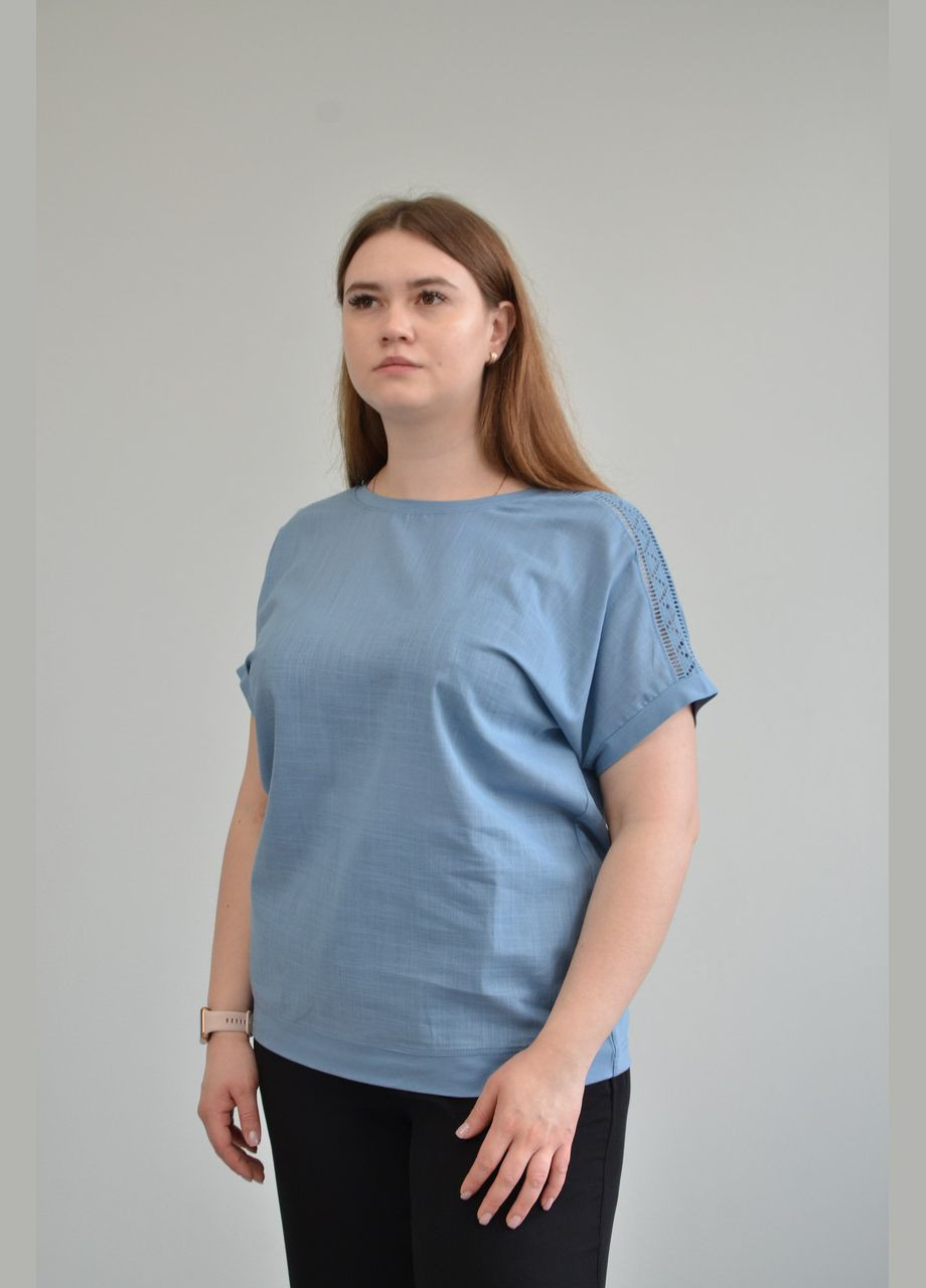 Женская повседневная футболка, Синий (, 2XL, 3XL) No Brand - (294337760)