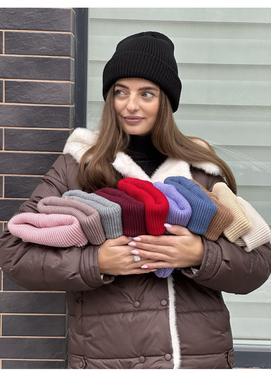 Шапка-бени женская молодежная зимняя No Brand (365811812)