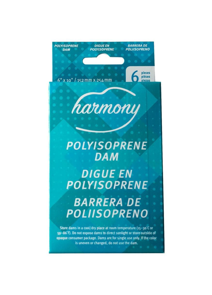 Салфетка для орального секса Harmony из полиизопрена, 6 шт One (367088734)