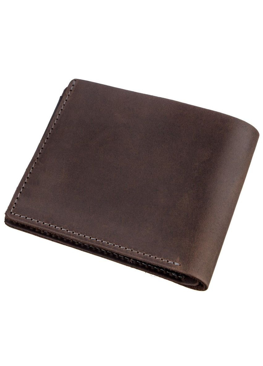 Компактный портмоне комби унисекс 11227 Темно-Коричневая. Grande Pelle (331908384)