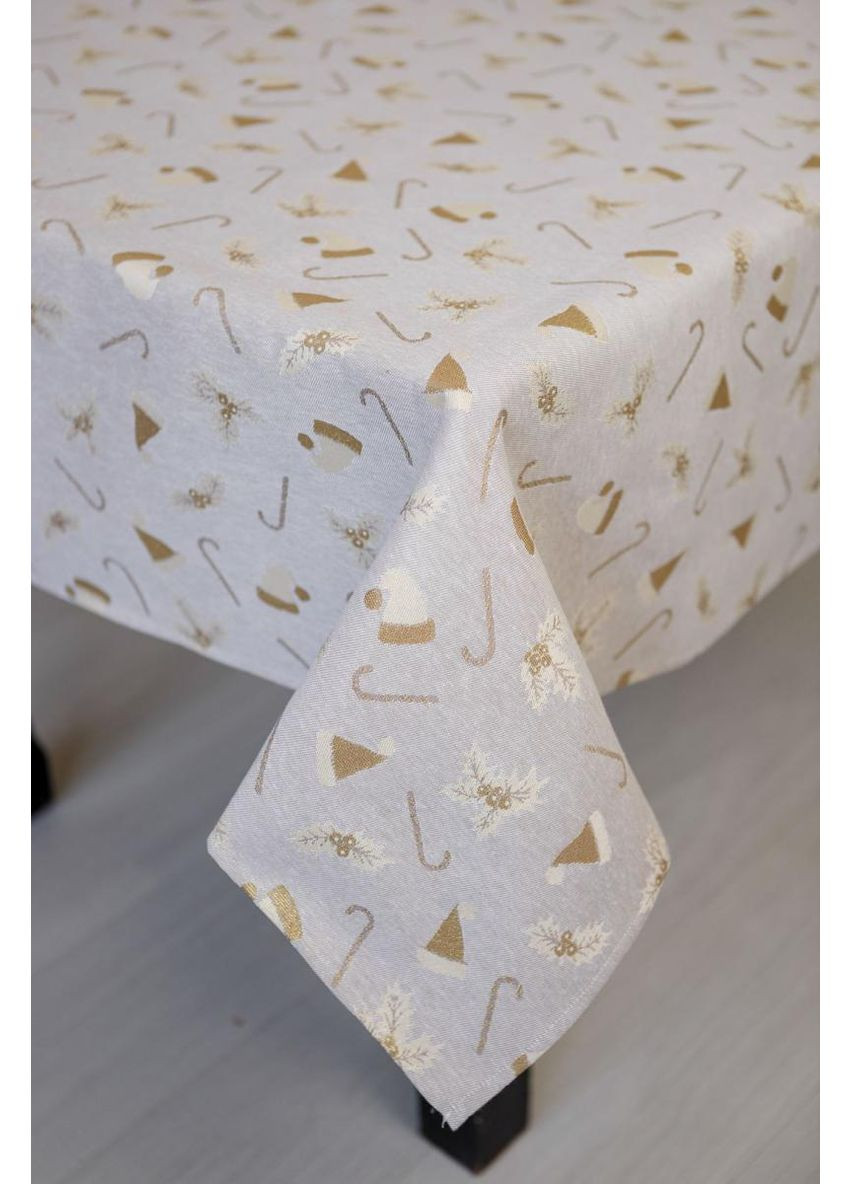 Скатерть 136х180 см Шапочки на бежевом Прованс (366969968)