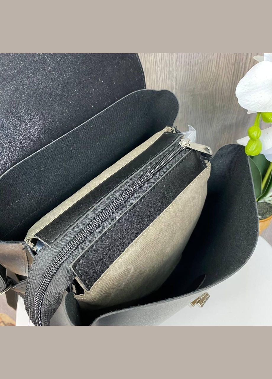 Женский рюкзак сумка трансформер из натуральной замши и экокожи черный (sku_1114) No Brand (330576894)