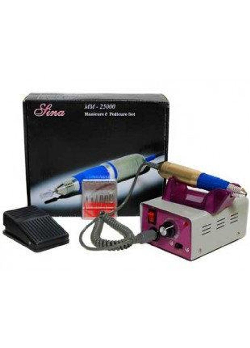 Апарат для манікюру Фрезер Lina Mercedes MM-25000 про з педаллю No Brand (331639784)