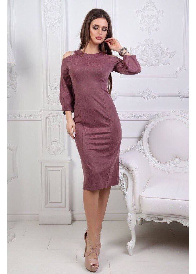 Сиреневое праздничный, коктейльное, повседневный, вечернее, кэжуал женское платье с открытыми плечами Asi.Store.ua