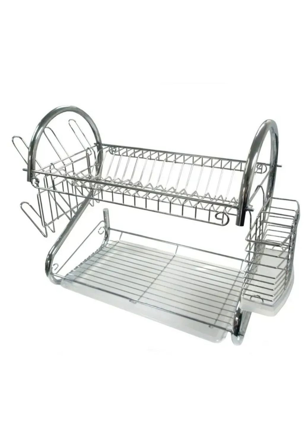 Сушилка для посуды EB-2109 на 2 яруса из нержавеющей стали 56x25x38 см (EB-2109) Edenberg (362193081)